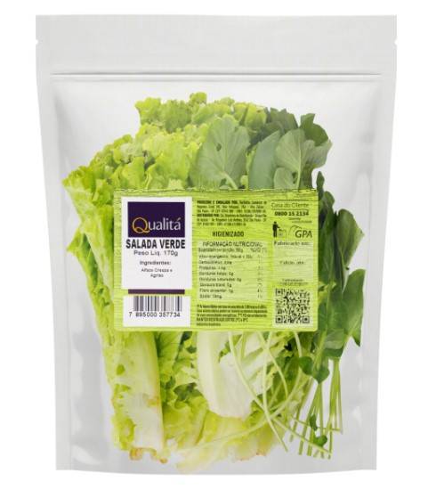 Qualitá salada verde higienizada