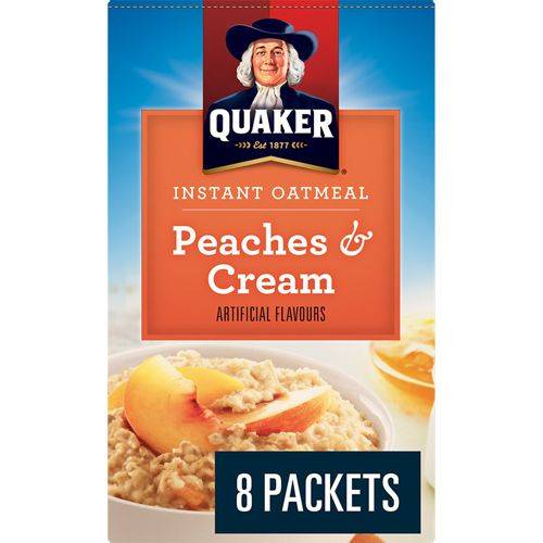 Quaker pêches crème - peaches & cream instant oatmeal (264 g)