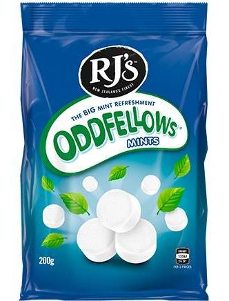 RJ's Oddfellow Mints Family Bag 200g
