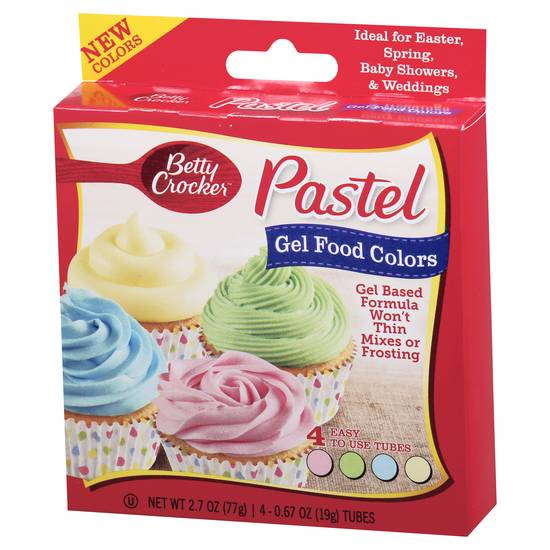Betty Crocker Pastel Gel Food Colors (4 ct)