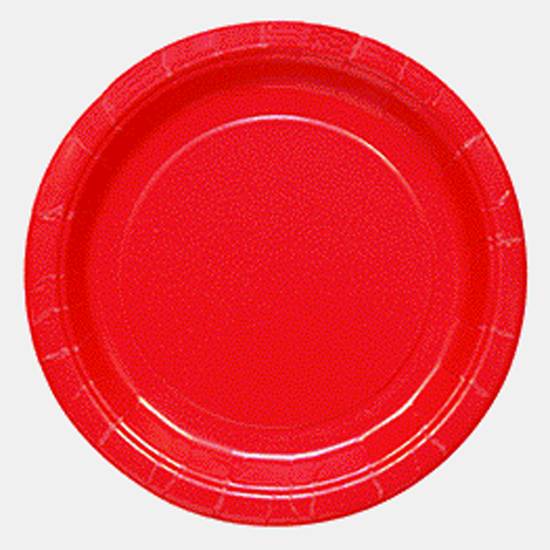 Dollarama Assiettes en papier rouge 6.75", x24 (6.75")