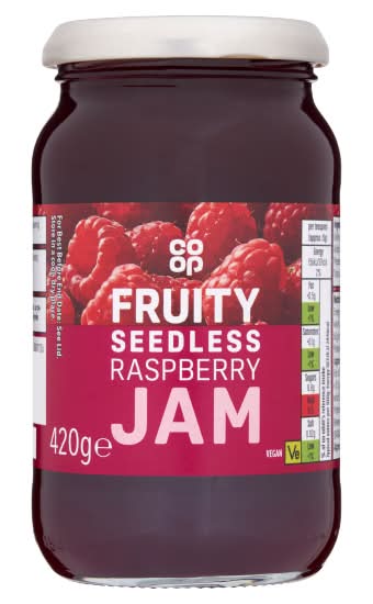 Co-op Raspberry, Fruity Seedless Jam (420g)