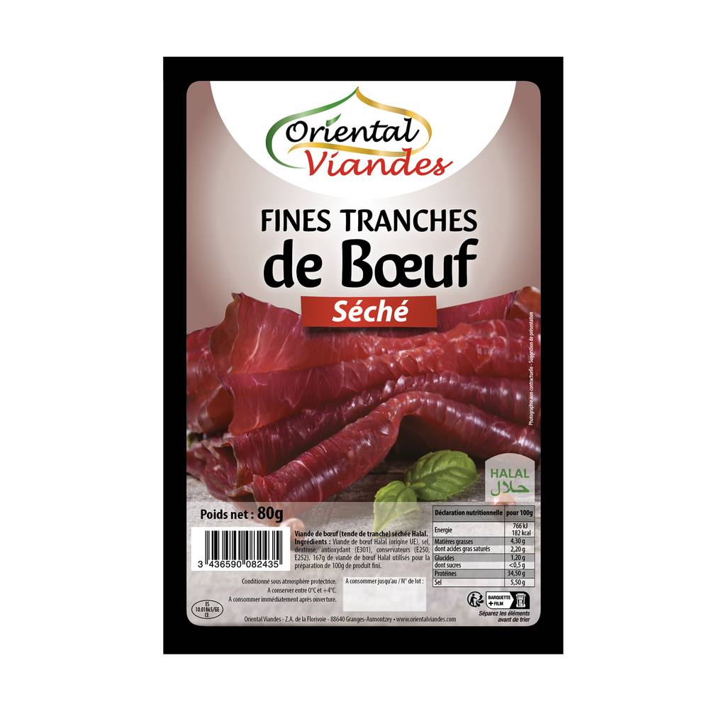 Oriental Viandes - Jambon sec de bœuf halal (80g)