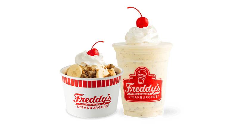 FREDDY'S STEAKBURGERS 🥩🍔 Double California Style + Signature Turtle  Concrete Frozen Custard ❤️ 