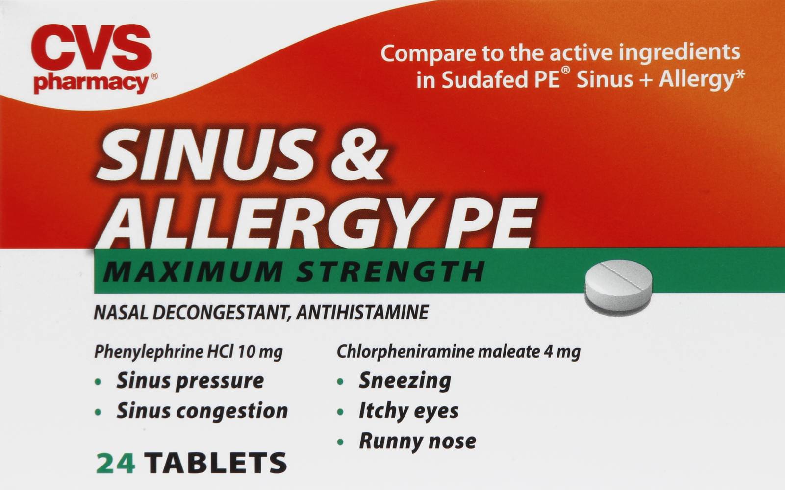 CVS Pharmacy Pharmacy Sinus & Allergy (24 ct)