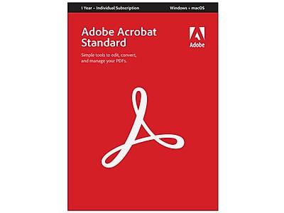 Adobe Acrobat Standard for 1 User, Windows and Mac, Download (65328449)