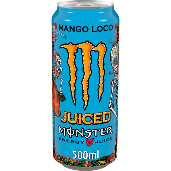 Monster - Boisson énergisante gazeuse enrichie en vitamines mango loco  (500 ml)