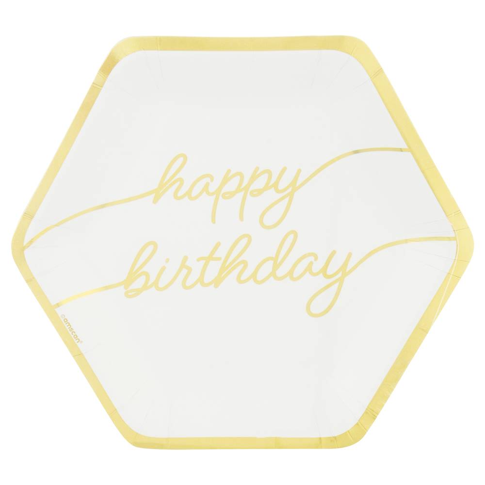 Amscan Golden Age Birthday Plates (8 ct)