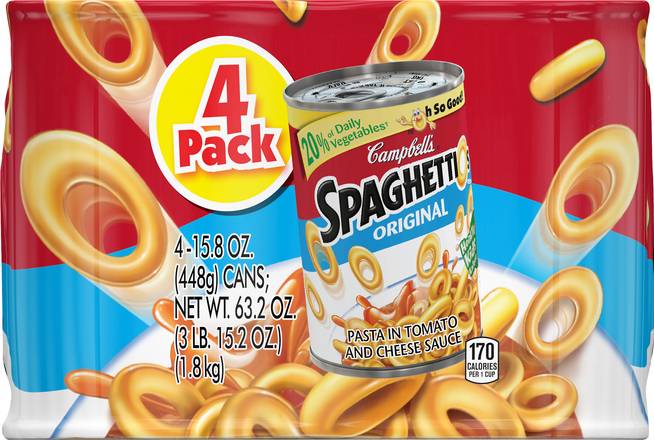 Campbell's Spaghettios Original Pasta in Tomato and Cheese Sauce