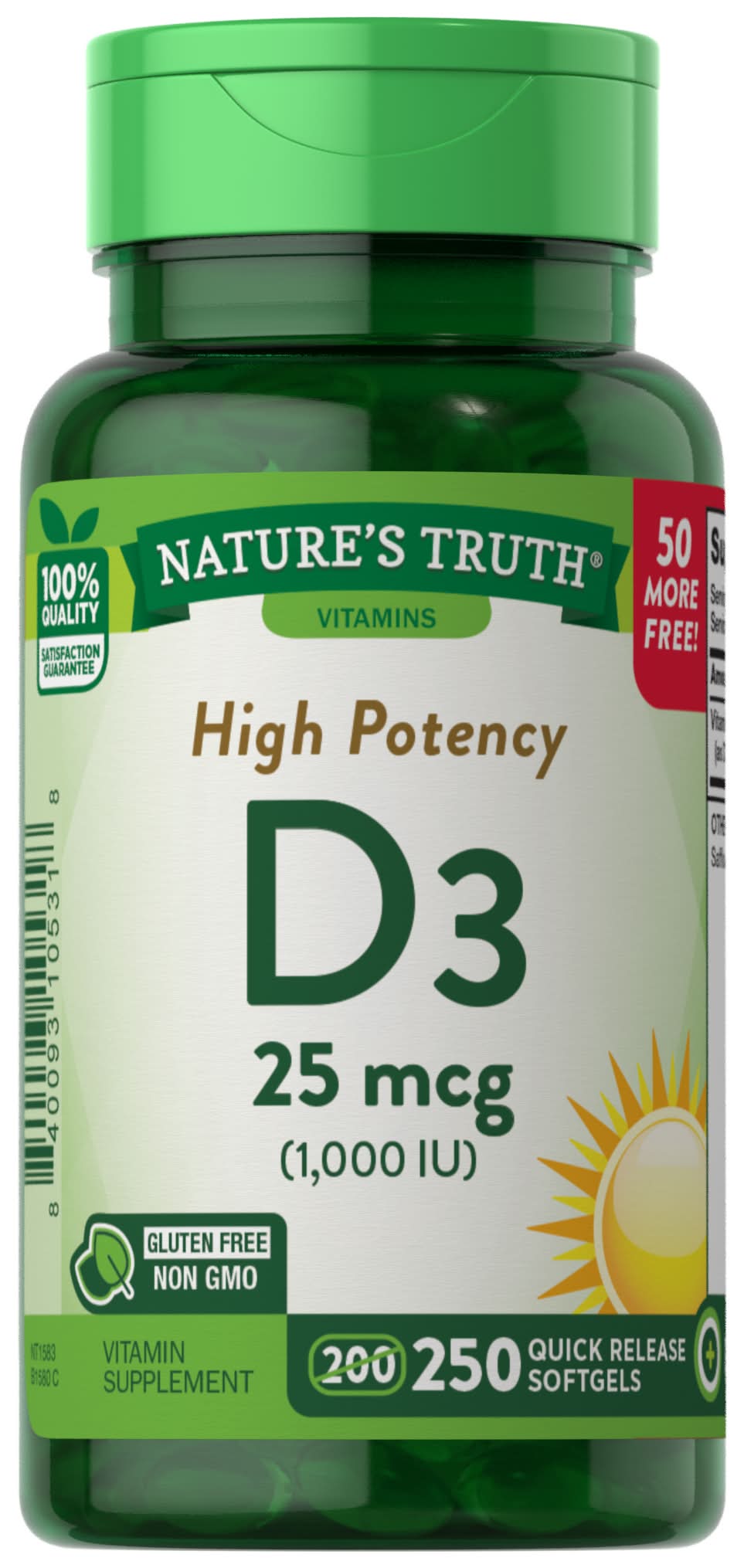 Nature's Truth High Potency Vitamin D3 (3.1 oz)