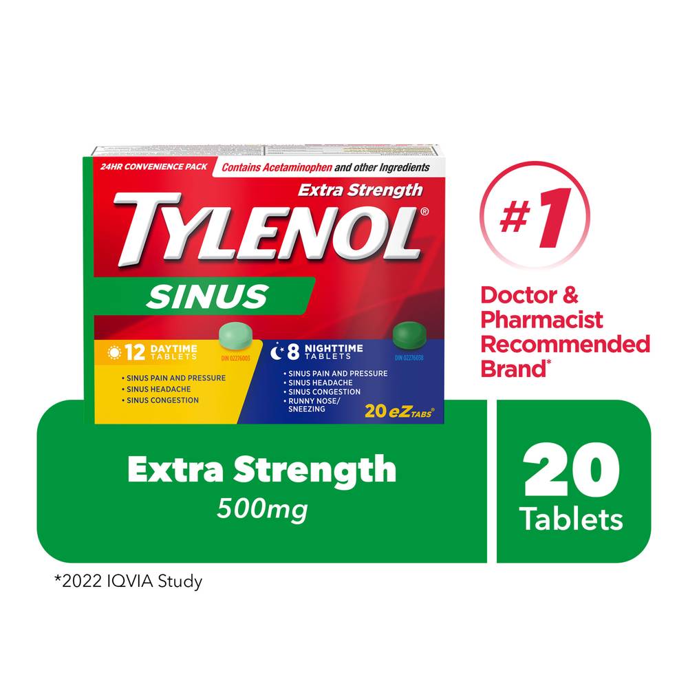 Tylenol Extra Strength Sinus Daytime & Nighttime Tablets (10 g)