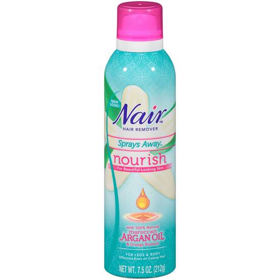 Nair Hair Remover Nourish Sprays Away Moroccan Argain Oil, 7.5 oz.