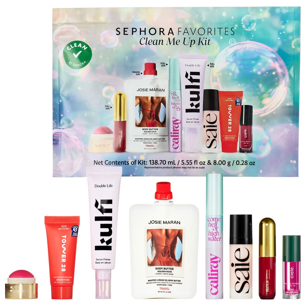 Sephora Clean Me Up Kit Makeup Value Set