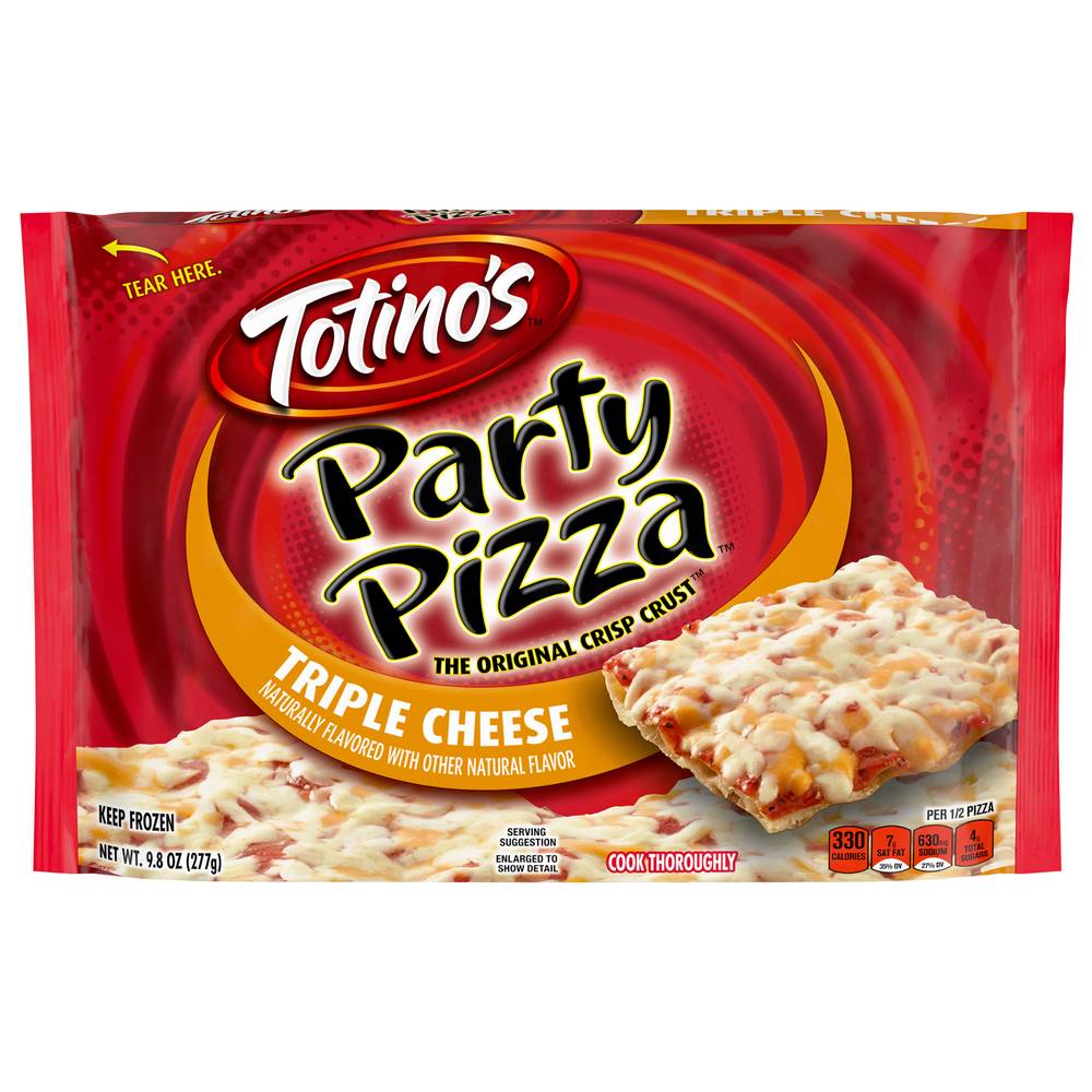 Totino's Party Pizza Triple Cheese Flavored Frozen Snacks Pizza (9.8 oz)