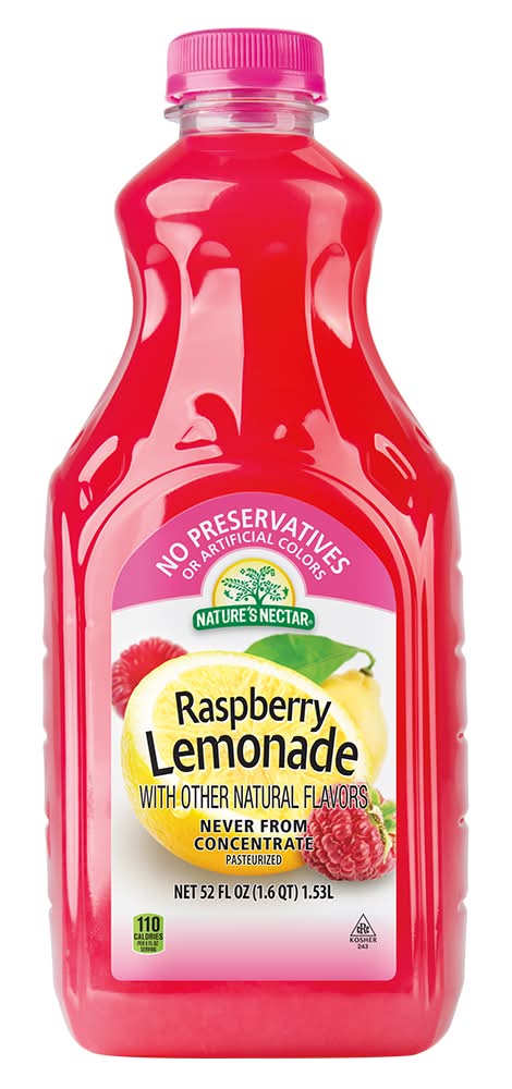 Nature's Nectar Not From Concentrate, Raspberry Lemonade (52 fl oz)