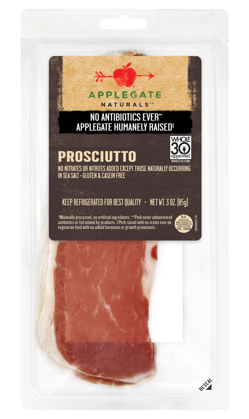 Applegate Naturals Sliced Prosciutto (3 oz)
