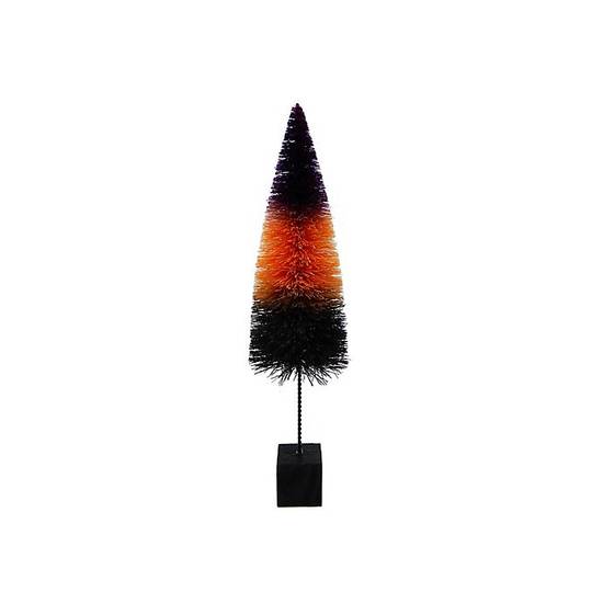 H for Happy™ 9.25-Inch Small Halloween Bottle Brush Tree Decoration in Purple/Orange