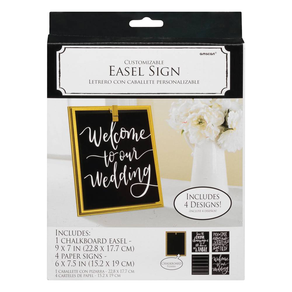 Amscan Customizable Easel Sign