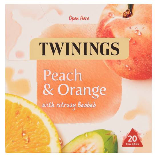Twinings Peach & Orange Tea Bags (20 ct)