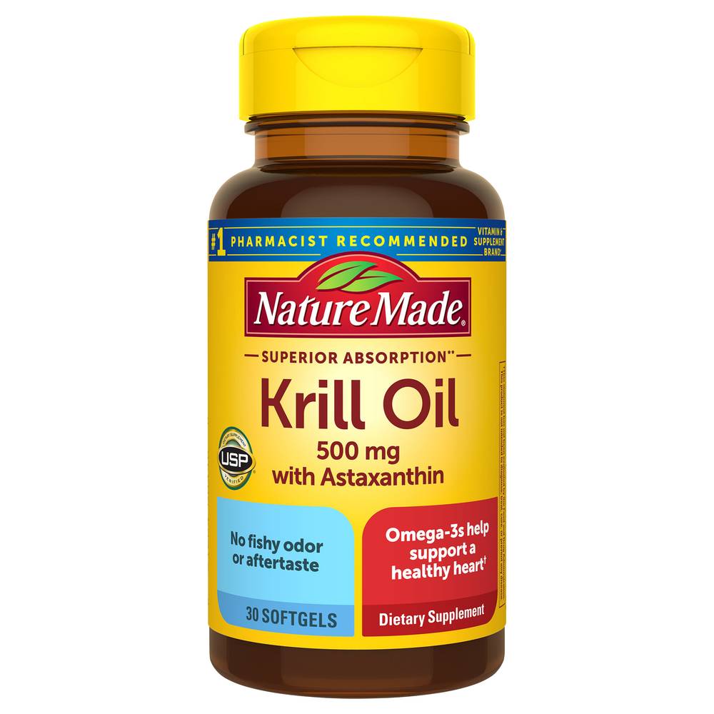 Nature Made Krill Oil With Astaxanthin Dietary Supplement (30 ct)