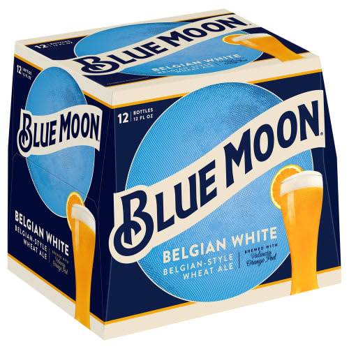 Blue Moon · Domestic Belgian-Style White Wheat Ale Beer (12 x 12 fl oz)