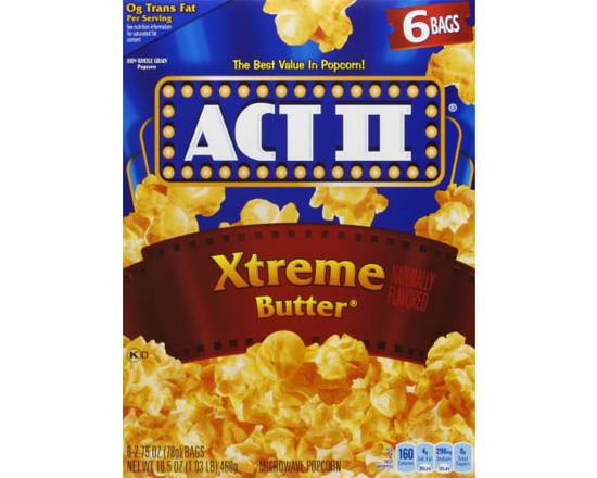 Act II · Xtreme Butter Microwave Popcorn (6 x 2.8 oz)