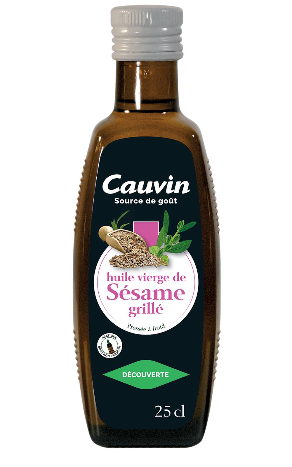 Cauvin - Huile vierge de sésame grillé bio (250 ml)