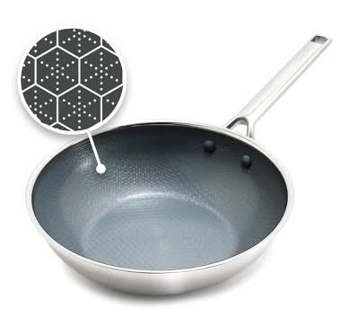 GreenPan Prism 10" Hybrid Stainless Steel and Ceramic Nonstick Wok