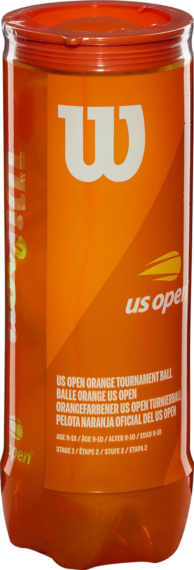 Wilson US Open Tournament Tennis Ball 3 Pack (Orange)