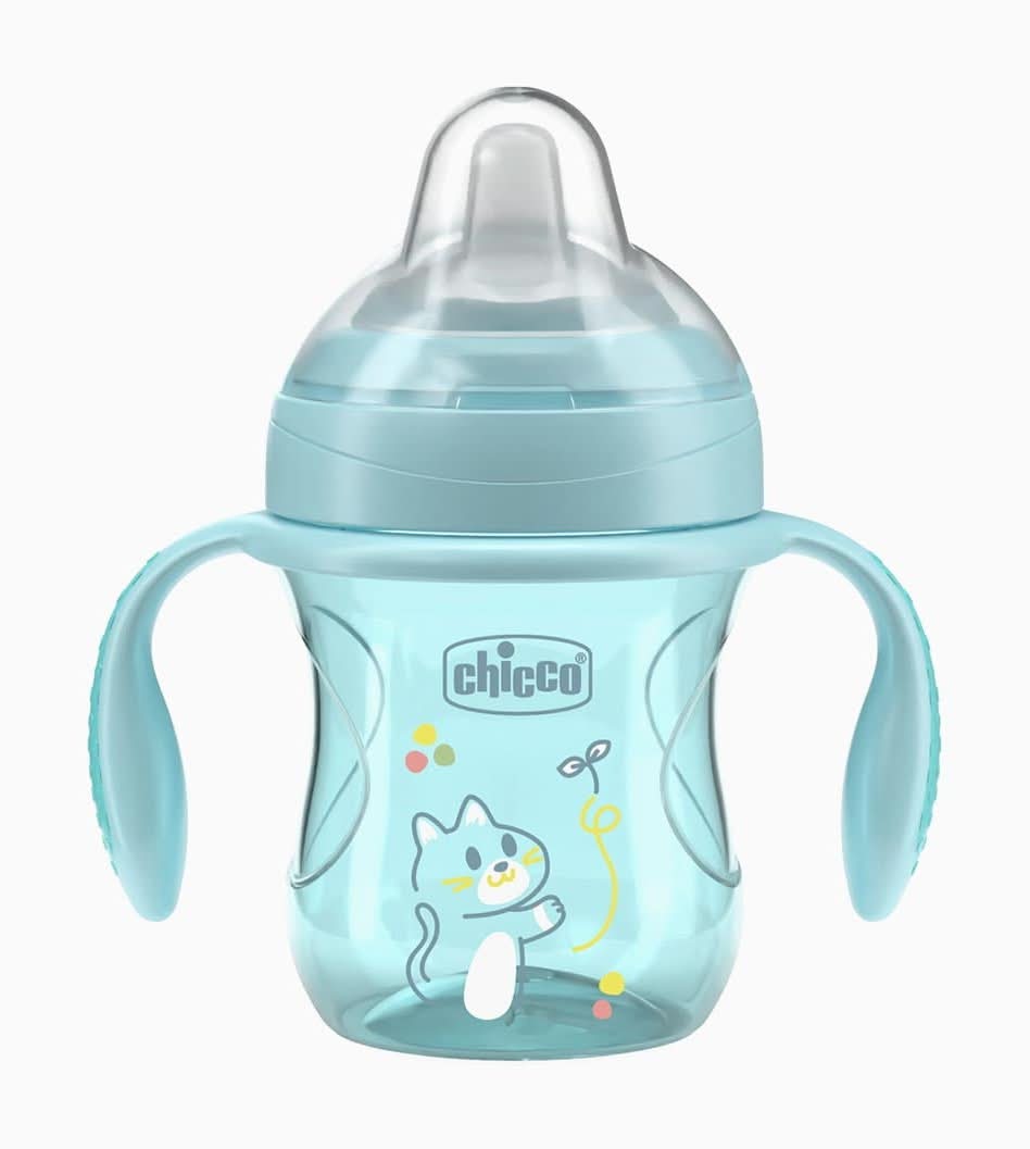 Copo De Aprendizagem Com Pegas Chicco 4M+, Blue (Única - Único)