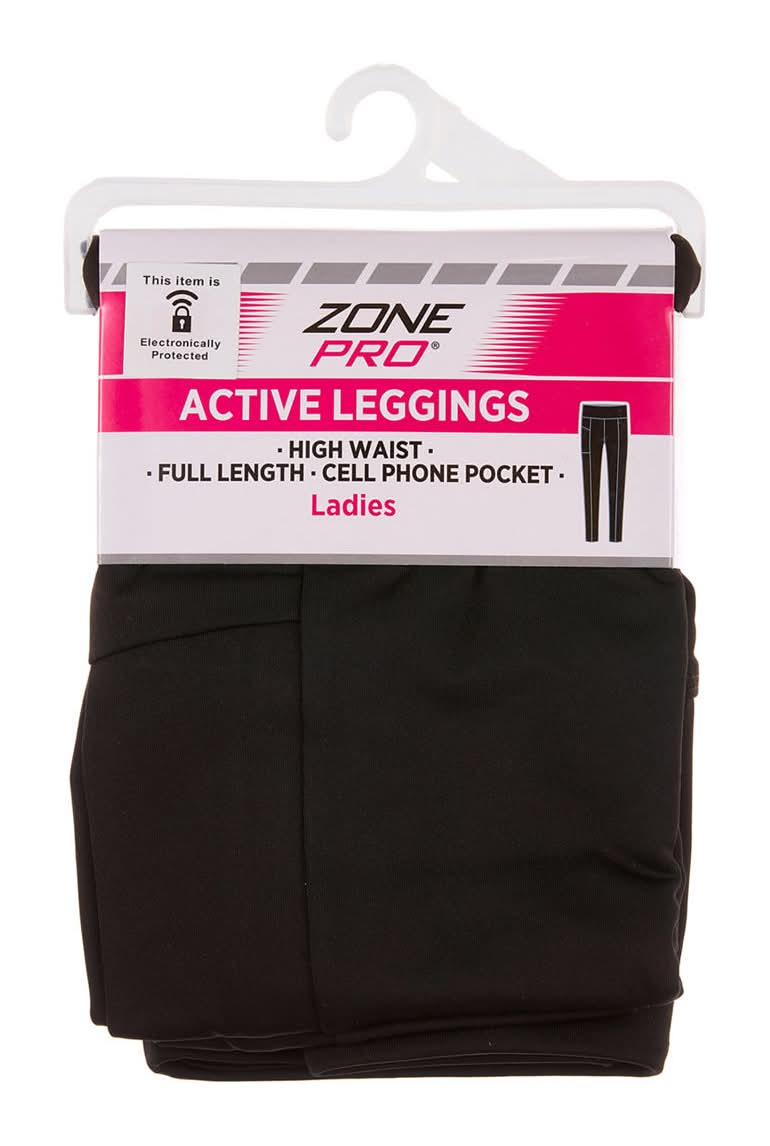 Zone Pro Active Leggings Full Length, Women, L, Black