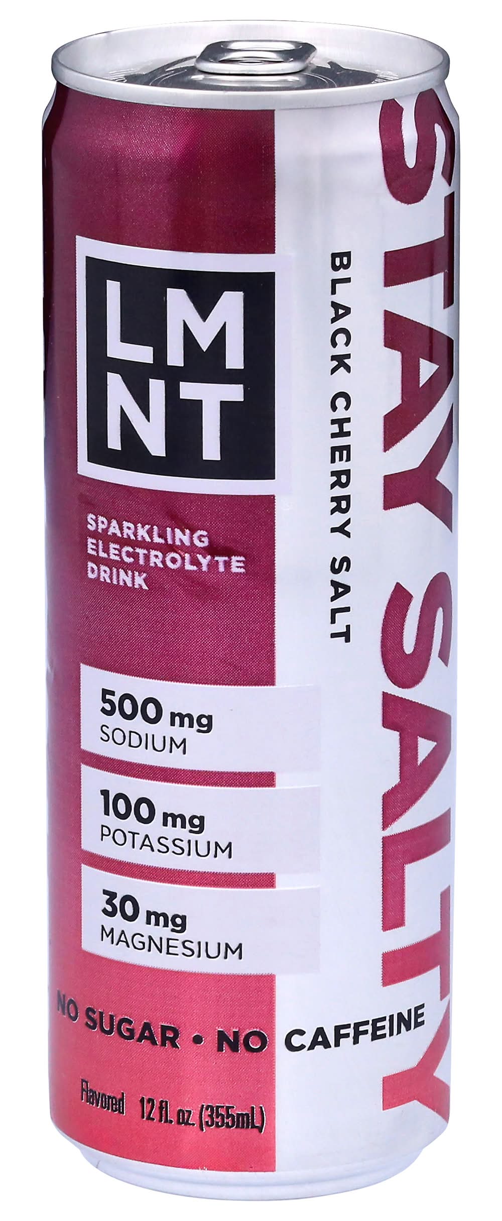 LMNT No Sugar Sparkling Electrolyte Drink, Black Cherry Salt (12 fl oz)