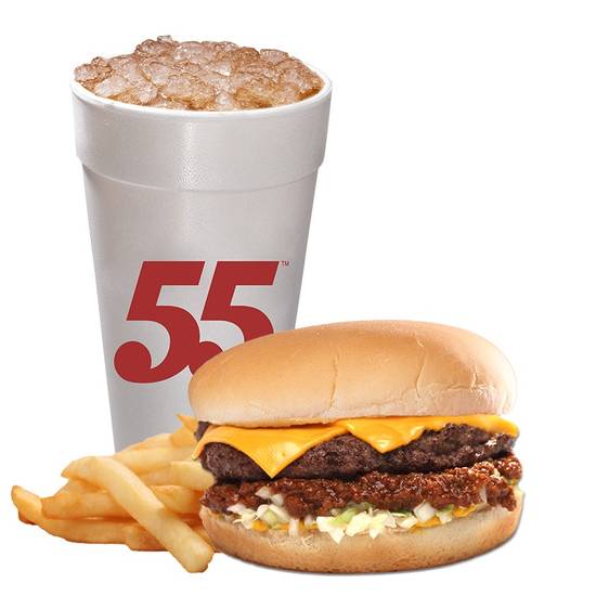 Order Lil' Carolina Classic Burger Meal food online from Hwy 55 Burgers, Shakes & Fries store, New Bern on bringmethat.com