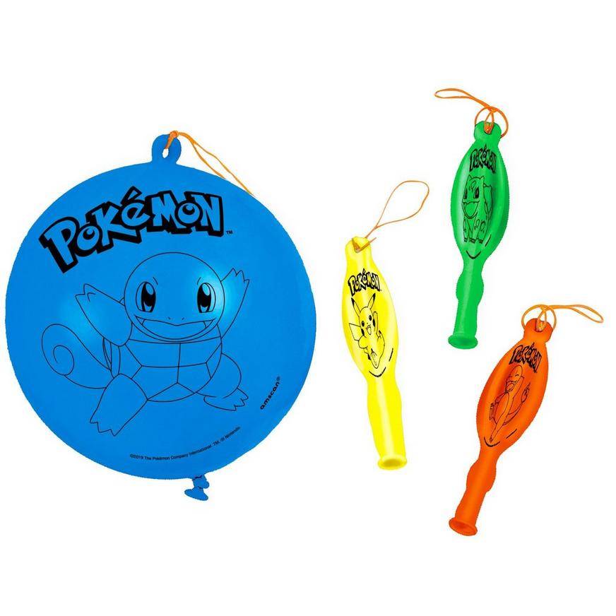 Uninflated 4ct, Classic Pokemon Punch Balloons