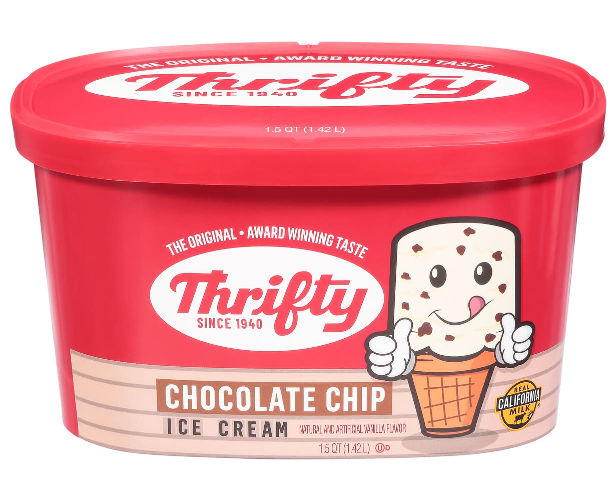 Thrifty Cookie Ice Cream, Chocolate Chip (1.42 L)