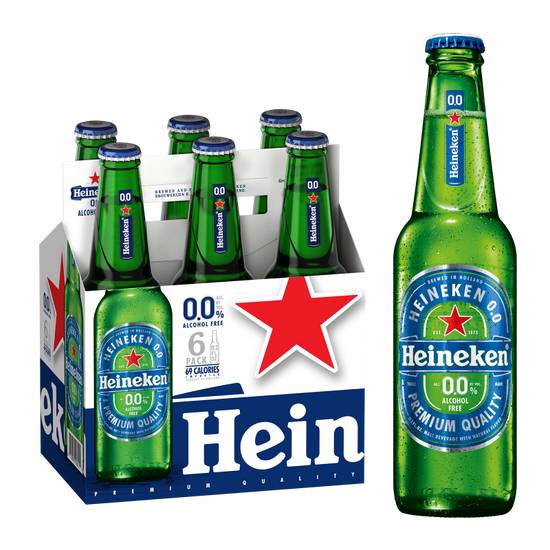 Non Alc Heineken 0.0 6pk 12oz Btl 0.0% ABV