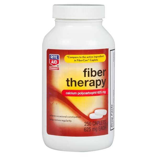 Rite Aid Fiber Therapy Caplets - 625Mg, 250 Ct