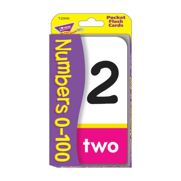 Trend Numbers 0-100 Pocket Flash Cards