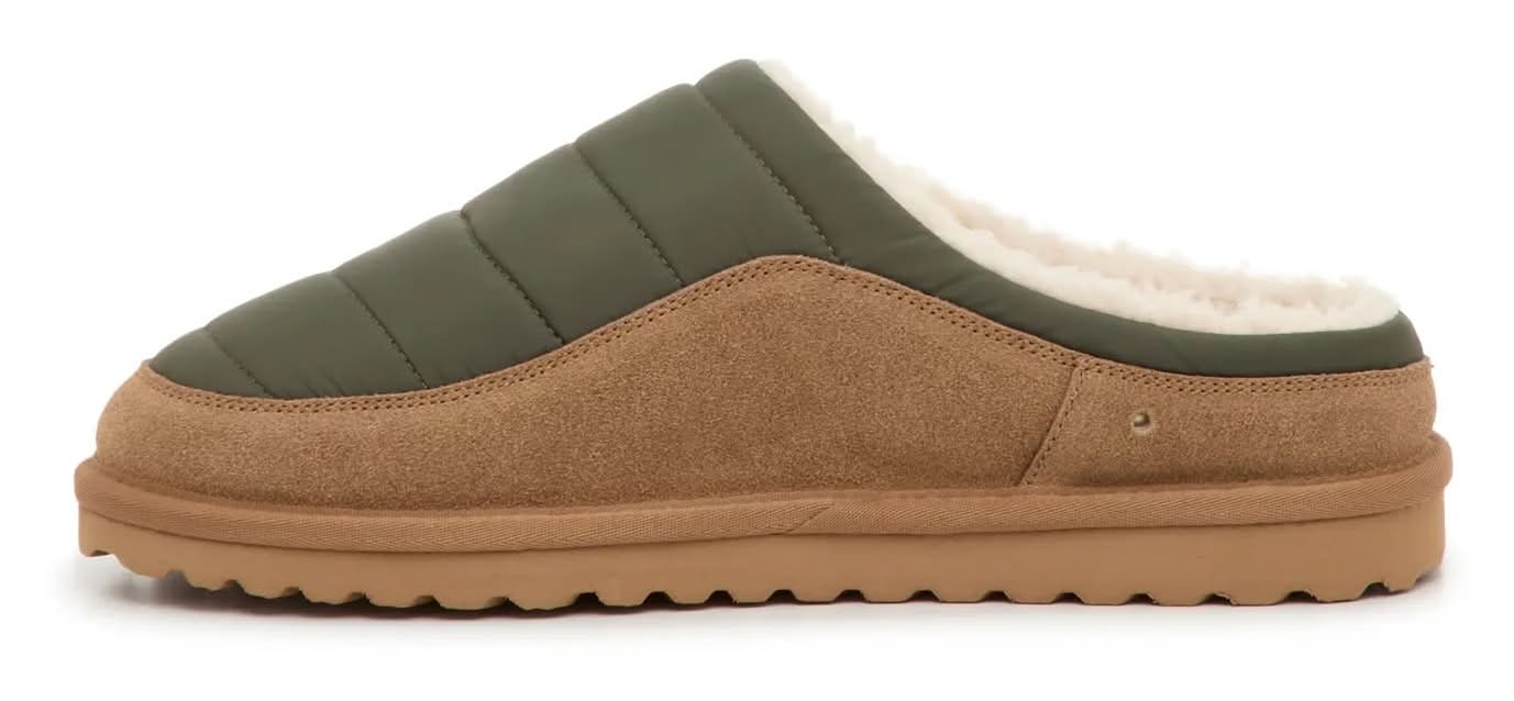 Timberland Olive and Tan Quilted Shearling-Lined Slip-On Timberland RICHMOND RIDGE Waterproof Fur Lined Leather boots  main image 4