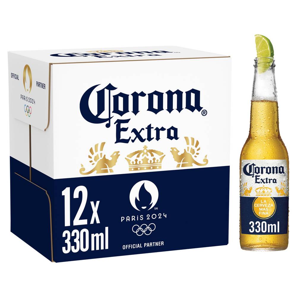 Corona Extra Premium Lager Beer Bottles 12x330ml