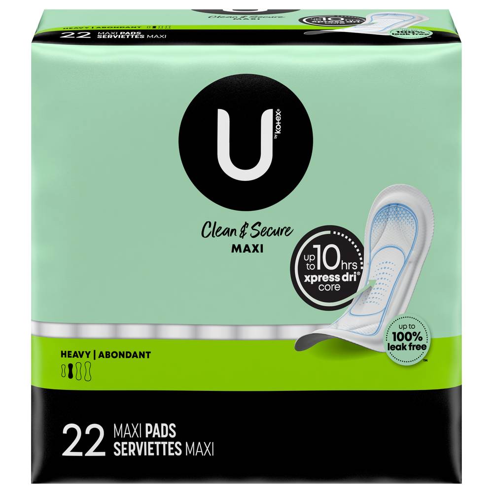 U By Kotex Security Heavy Maxi Pads