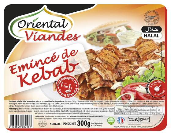 Oriental Viandes - Kebab et sauce blanche halal