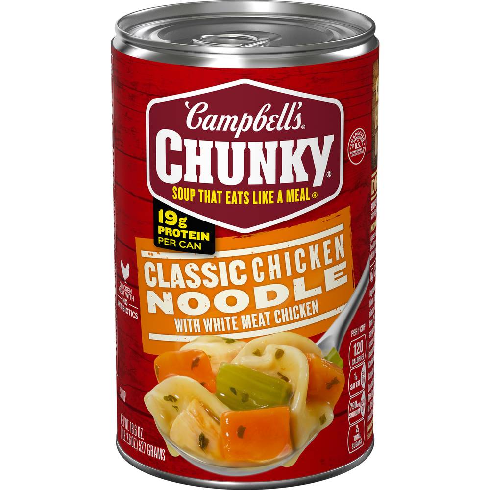 Campbell's Chunky Classic Noodle Soup, Chicken (18.6 oz)