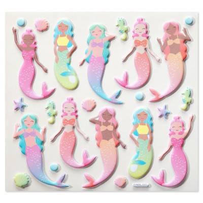 Carlton Cards Colorful Mermaids Stickers (23 ct)