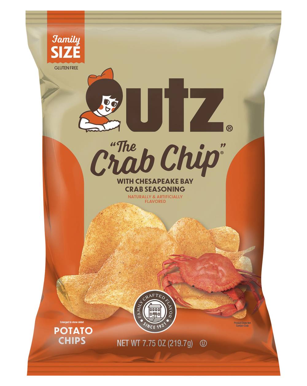 Utz The Crab Chip Potato Chips (7.8 oz)