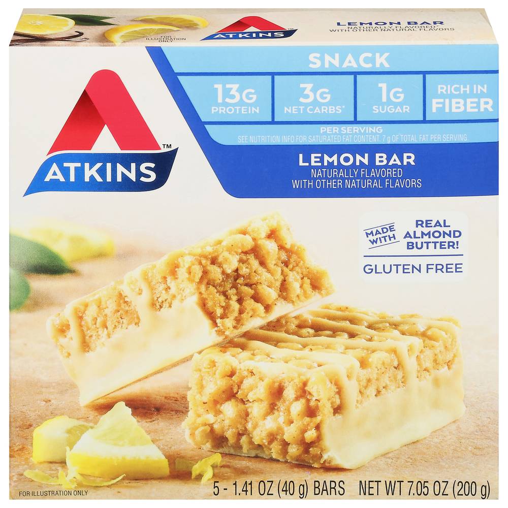 Atkins Lemon Bar Snack (7.1 oz)