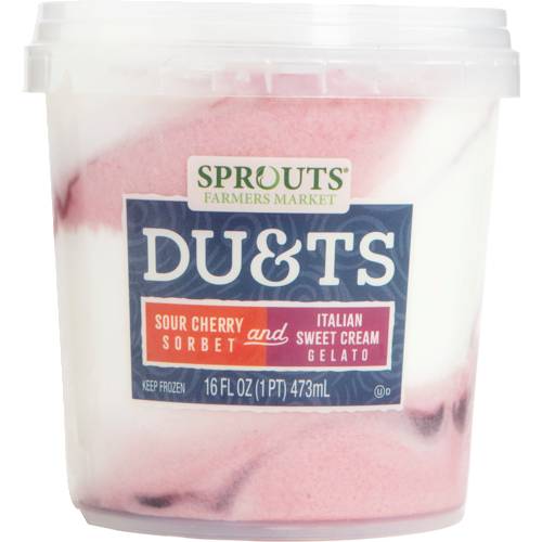 Sprouts Sour Cherry Sorbet And Italian Sweet Cream Gelato Duets