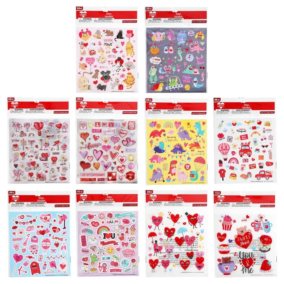 Valentine’s Day Sticker Sheets