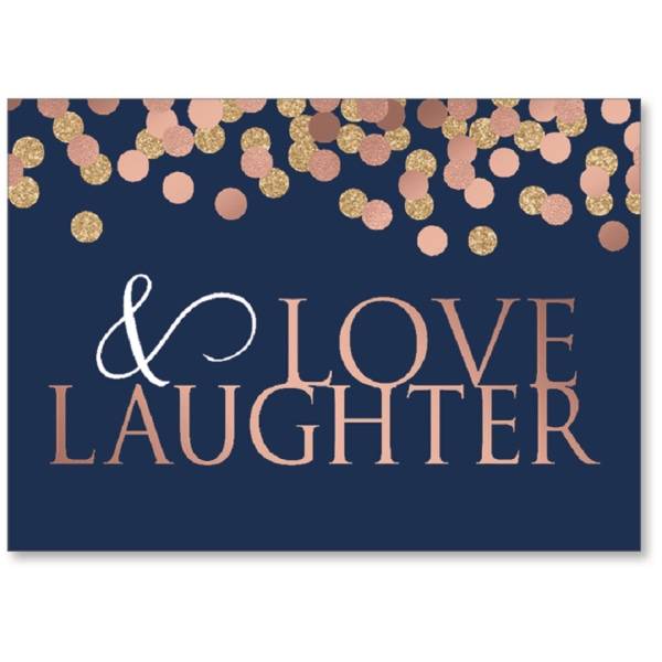 Viabella Anniversary Greeting Card, Love And Laughter, 5" x 7", Multicolor