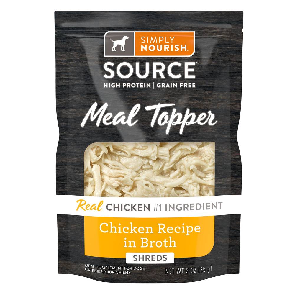 Simply Nourish Source Dog Meal Topper Shreds (chicken)